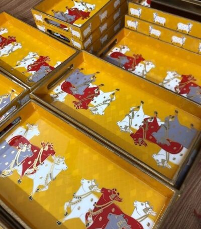 Cow Pichwai Tray - TheBFactory