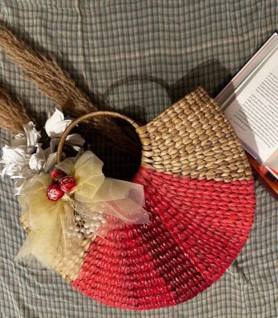 Hand-painted Grass Basket - TheBFactory