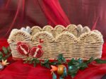 Scallop Anar Basket – warm terracotta handwoven scallop-edged pomegranate basket – TheBFactory