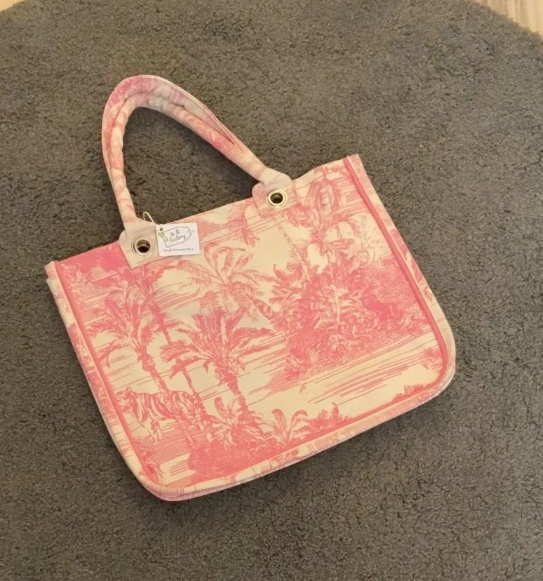 Jungle dot pink Canvas Tote Bag - TheBFactory